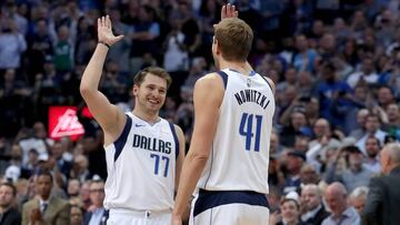 Dirk Nowitzki y Luka Doncic.