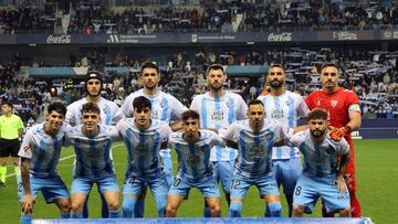 Alineación del Málaga CF ante el CD Eldense.