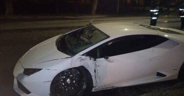 Bruno Peres destroza en Roma su Lamborghini de madrugada