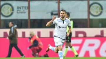 Antonio Candreva celebra el primer gol del partido.