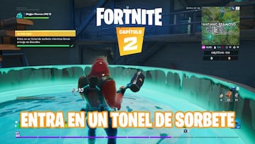 Fortnite Cap&iacute;tulo 2 - Temporada 1 | Desaf&iacute;o de Alter Ego: entra en un tonel de sorbete mientras llevas el traje de Blandito