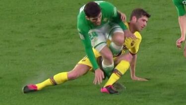 Lenglet y Sergi Roberto debieron ser expulsados, según Iturralde