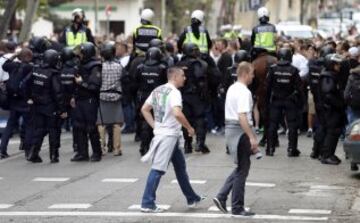 Los seguidores del Legia la lían en las calles de Madrid