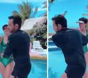 Eugenio Derbez se une ‘trend’ de TikTok y avienta a Alessandra Rosaldo a alberca