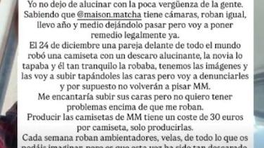 Violeta Mangriñán denuncia una brutal ola de robos en su negocio: “600 euros por cada local”