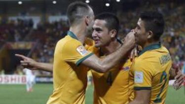 BIGOLEADOR. Tim Cahill marcó dos goles para Australia.