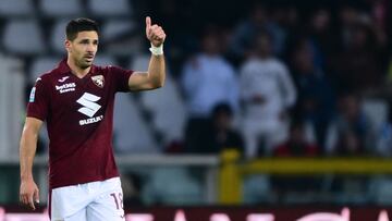 Giovanni Simeone celebra un gol.