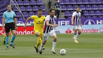 VALLADOLID. 24/04/21. Míchel Herrero, con el Real Valladolid, ante el Cádiz.