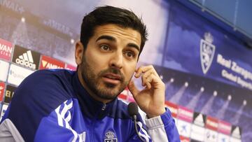 Ángel, en la rueda de prensa de esta mañana.