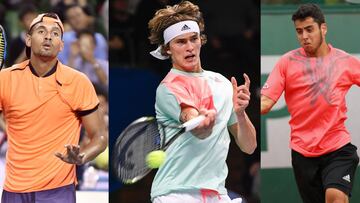 Kyrgios, Zverev y Munar.