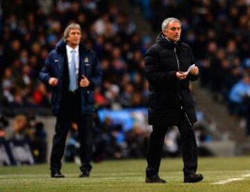 Pellegrini y Mourinho.