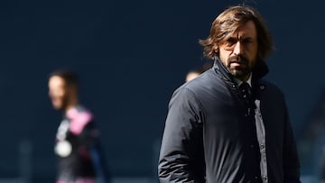 FILE PHOTO: Soccer Football - Serie A - Juventus v Benevento - Allianz Stadium, Turin, Italy - March 21, 2021 Juventus coach Andrea Pirlo before the match REUTERS/Massimo Pinca/File Photo