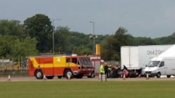 El accidente de Mar&iacute;a de Villota probando el Marussia. 