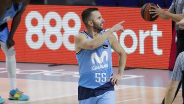 JJ Barea, base del Movistar Estudiantes, ante el Casademont Zaragoza.