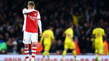 Odegaard, durante el partido contra el Crystal Palace.