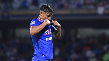 Angel Sepulveda of Cruz Azul during the 6th round match between Cruz Azul and Toluca as part of the Liga BBVA MX, Torneo Apertura 2025 at Olimpico Universitario Stadium, on August 23, 2025 in Mexico City, Mexico.