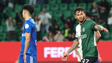 Lisbon (Portugal), 05/02/2026.- Sporting's Luis Suarez celebrates scoring the 2-0 goal during the Portugal Cup quarterfinal soccer match between Sporting CP and AVS in Lisbon, Portugal, 05 February 2026. (Lisboa) EFE/EPA/ANTONIO COTRIM