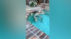 70 años y sigue siendo una bestia: Spitz se pasa el reto del vaso en la cabeza