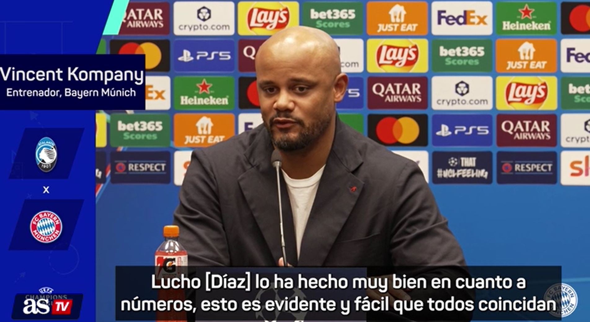 Kompany y lo que más le encanta de Luis Díaz