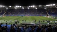 Real Madrid train at the Stadio Olimpico