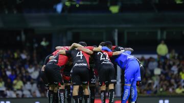 Players of Atlas during the game America vs Atlas, corresponding to Round 04 of the Torneo Apertura 2023 of the Liga BBVA MX, at Azteca Stadium, on August 20, 2023.

<br><br>

Jugadores de Atlas durante el partido America vs Atlas, correspondiente a la Jornada 04 del Torneo Apertura 2023 de la Liga BBVA MX, en el Estadio Azteca, el 20 de Agosto de 2023.