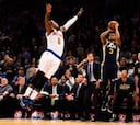 Carmelo anota 46, los Knicks llegan a los 100... pero pierden