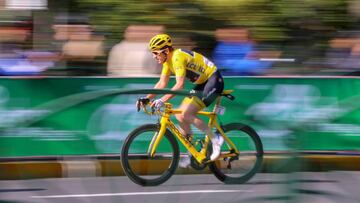 Britain&#039;s Geraint Thomas rides during the Tour de France Shanghai Criterium 