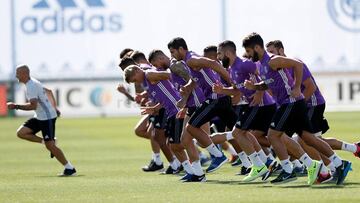 El nuevo preparador físico apretó ayer a los jugadores en su regreso a los entrenamientos de Valdebebas.
