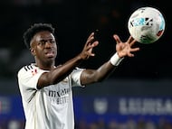 Vinicius durante el partido de LaLiga EA Sports entre Getafe y Real Madrid.