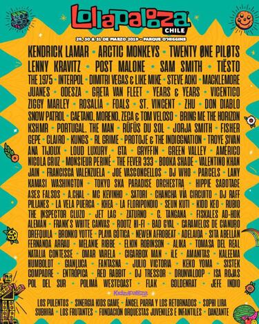 Lollapalooza Chile da a conocer su line up para la versión 2019