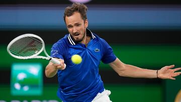 Daniil Medvedev, contra Roberto Carballés en Indian Wells.