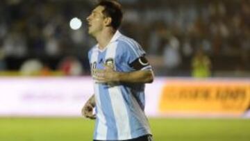 Messi marc&oacute; tres goles ante Guatemala.