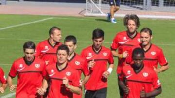 <b>MICHU. </b>El jugador entren¨® por ultima vez en Vallecas.