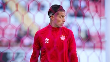Luis Unsain of Necaxa during the 12th round match between Necaxa and Leon as part of the Liga BBVA MX, Torneo Clausura 2025 at Victoria Stadium, on March 14, 2025 in Aguascalientes, Mexico.