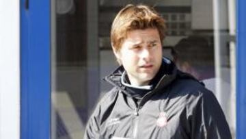 <b>ATENTO. </b>Mauricio Pochettino, ayer, en la Ciudad Deportiva.