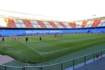 Así fue el entrenamiento del Atlético en su vuelta al Calderón