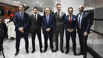 Lopetegui, Navas, Castro, Rakitic, Del Nido Carrasco y Monchi.