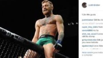 Justin Bieber mostr&oacute; su apoyo a Conor McGregor tras la derrota del luchador irland&eacute;s ante Nate D&iacute;az en la UFC