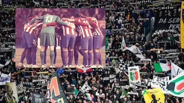 Los tifosi de la Juve no quieren ver al Atlético ni en pintura