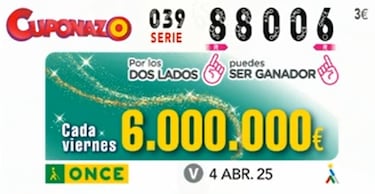 Cuponazo de la ONCE: comprobar los resultados del sorteo hoy, viernes 4 de abril