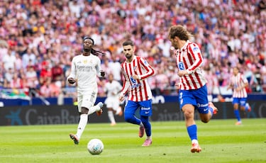 Griezmann marca el 5-2 para el Atlético de Madrid. 