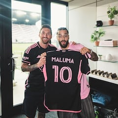 Messi se reúne con Maluma en Miami y lanza una petición especial