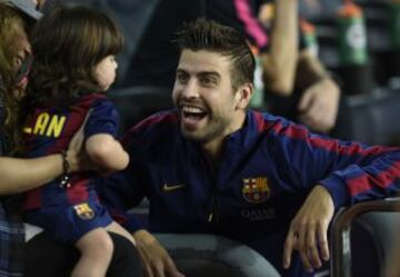 Piqué y con su hijo.