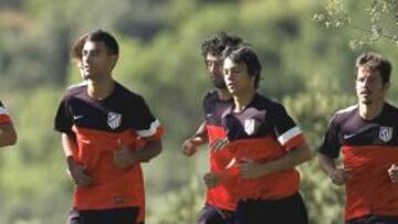 <b>PRETEMPORADA. </b>El canterano, en una sesión con el Atlético.