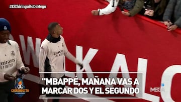 Mbappé salta al césped de Anfield y escuchen lo que le sueltan desde la grada: no daba crédito