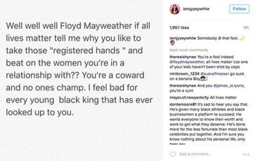 La acusación con Mayweather que luego borró Jessica White