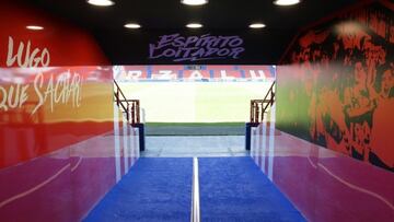 Entrada al túnel de vestuarios del Anxo Carro, estadio del CD Lugo.