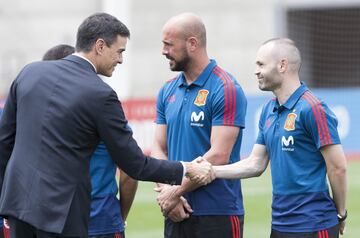 Pedro Sánchez despidió a los jugadores de la Selección