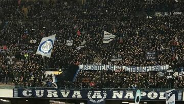 Apareció pancarta en partido del Napoli: "Liberen a los napolitanos en México"