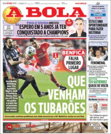 Portadas de la prensa mundial